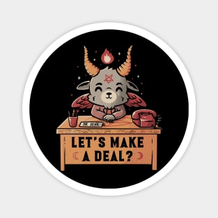 Let’s Make a Deal Funny Cute Evil Baphomet Magnet